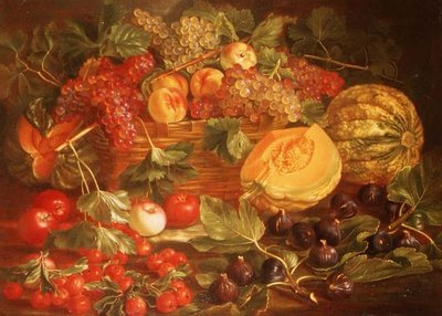 Stilleben med frukt av Maximilian Pfeiler or Pfeiller