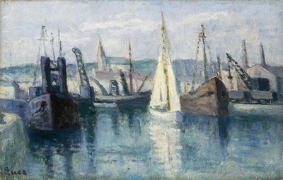 Dieppe, A Basin, av Maximilien Luce