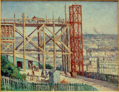 Byggandet av Sacré-Coeur av Maximilien Luce