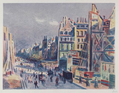 Genombrottet av Rue Réaumur, Paris av Maximilien Luce