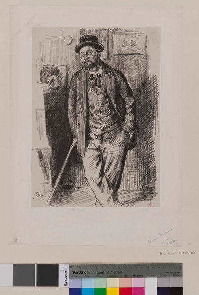 [Helfigursporträtt av en man - M. aux Marmions?] av Maximilien Luce