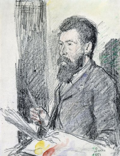 Porträtt av Georges Seurat av Maximilien Luce