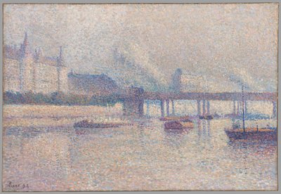 Seineflodens stränder i Paris av Maximilien Luce