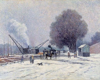 Kajen i Boulogne av Maximilien Luce