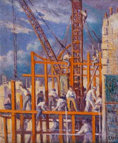 Byggarbetsplatserna i Paris, Boulevard de la Madeleine; Paris-varven, Boulevard de la Madeleine, av Maximilien Luce