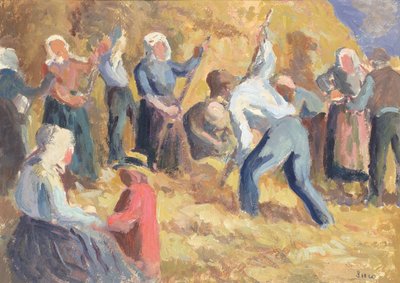 The Harvest, ca 1914 (olja på papper) av Maximilien Luce