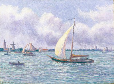 Maas nära Dordrecht av Maximilien Luce