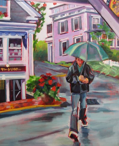En promenad en regnig dag av Maxine Shore