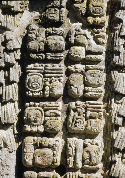 Stele A, Plaza of Ceremonies, 731 AD av Mayan