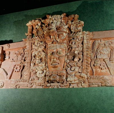 Arkitektonisk mask, Campeche, Yucatanhalvön, Mexiko (stuckatur) av Mayan Mayan
