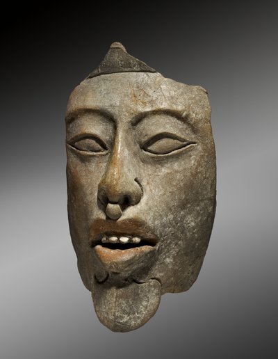 Chef för en linjal från en Incensario, AD 600-900 (lergods med färg) av Mayan Mayan