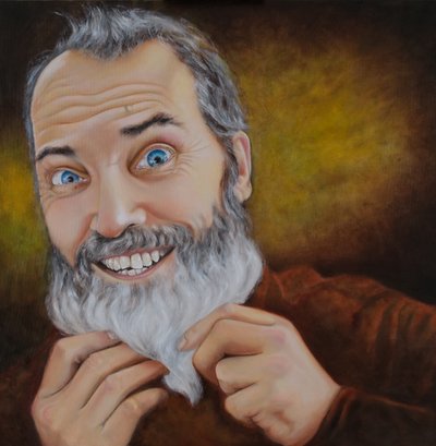 The Beard, 2022 (olja på duk) av Maylee Christie