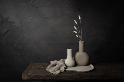 Minimalistiska vaser och gräs av Mayra Pama
