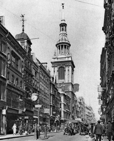 Spiran till Bow Church, London, 1926-1927 av McLeish