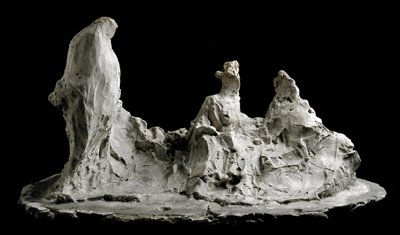 Samtal i en trädgårdsskulptur av Medardo Rosso (1858-1928) Barzio, Museo Medardo Rosso av Medardo Rosso