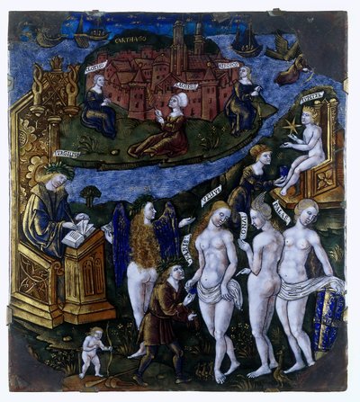 Tavla med domen i Paris av Meester van de Aeneis (attributed to)