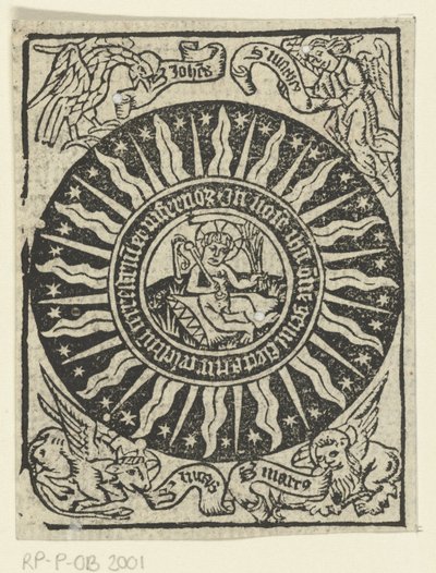 Kristusbarnet tuktar sig själv. av Meester van de Delbecq Schreiber Passie (attributed to)