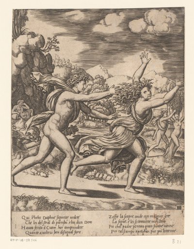 Apollo jagar Daphne Story of Apollo and Daphne (serietitel) av Meester van de Dobbelsteen
