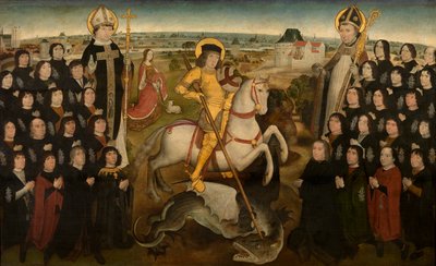 Medlemmarna av Guild of the Large Armbow of Malines, c.1500 (olja på panel) av Meester van de Mechelse Sint Jorisgilde