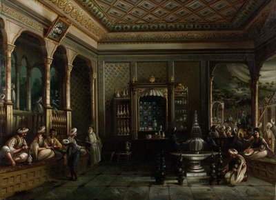 Coffee House i Tophane, andra hälften av 1800-talet. av Megerdich Jivanian