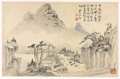 Landskap i olika stilar efter gamla mästare, 1690. av Mei Qing