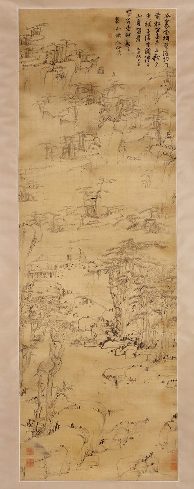 Strosa i en dimmig dal, 1649. av Mei Qing