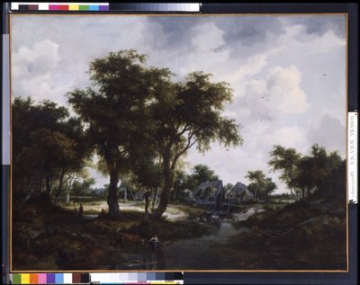 The Water Mill (The Trevor Landscape) (olja på duk) av Meindert Hobbema