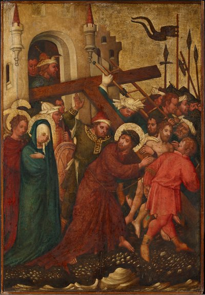 Kristus bär korset av Meister der St. Lambrechter Votivtafel