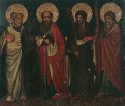 Apostlarna Petrus, Paulus, Jakob den äldre J och Simon av Meister von Laufen