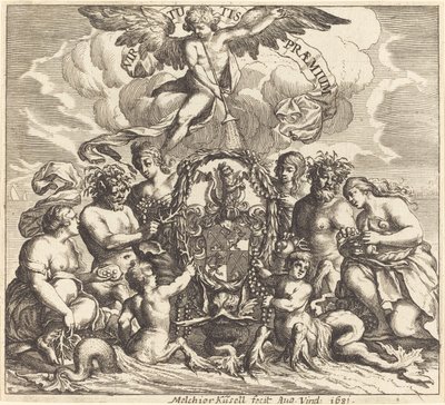 swedish av Melchior Küsel after Johann Wilhelm Baur