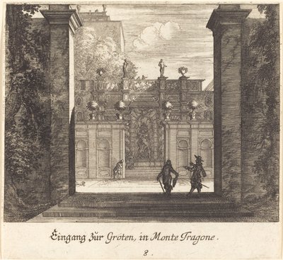 Grotto, Monta Tragone av Melchior Küsel after Johann Wilhelm Baur