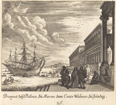 Palazzo av greve Widman av Melchior Küsel after Johann Wilhelm Baur