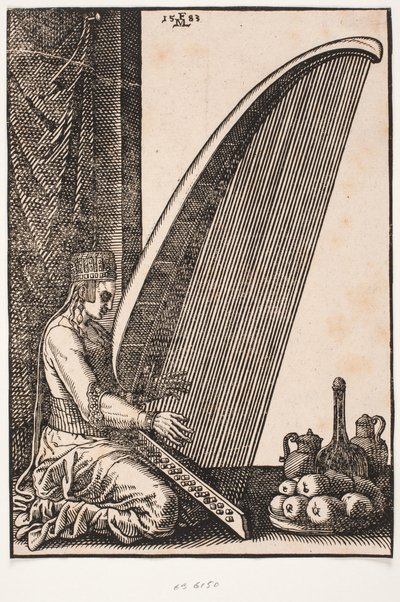 En harpist av Melchior Lorck