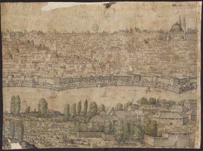 Prospect of Constantinople, Blad 14, Melchior Lorck, 1559 av Melchior Lorck