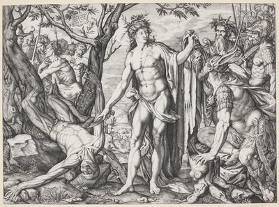Apollo och Marsyas av Melchior Meier