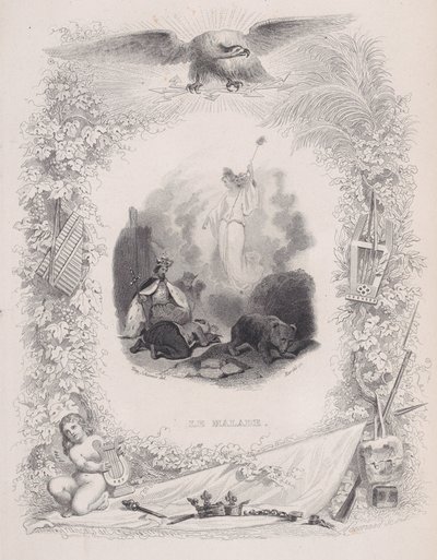 De sjuka, ur Bérangers sånger, 1829 av Melchior Peronard