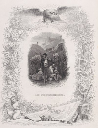 Smugglarna, från Bérangers sånger, 1829 av Melchior Peronard