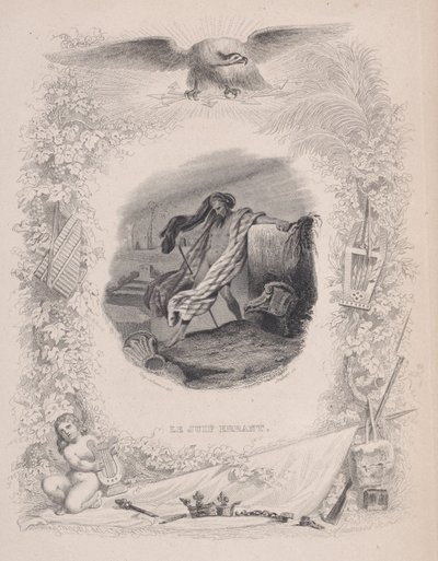 Den vandrande juden, ur Bérangers sånger, 1829. Skapare: Melchior Péronard, Joubert. av Melchior Péronard, Joubert