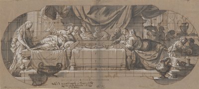 Fest i Simons hus, 1699 eller tidigare. av Melchior Steidl