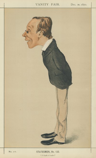 Mr Henry Fawcett (färg litho) av Melchiorre Delfico
