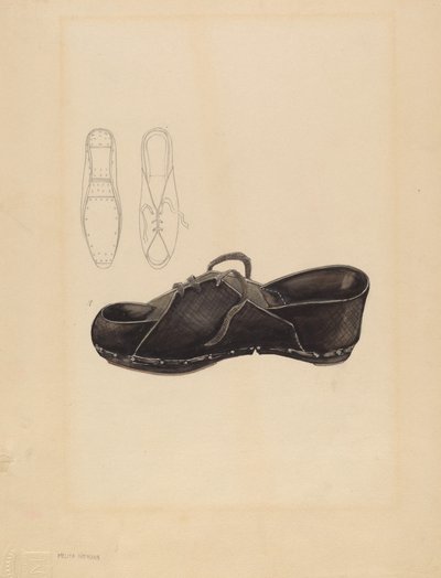 Kvinnors träsko, ca. 1936. av Melita Hofmann