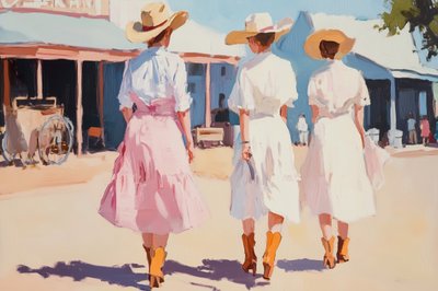 En promenad genom den västra staden av Melloi Art Prints