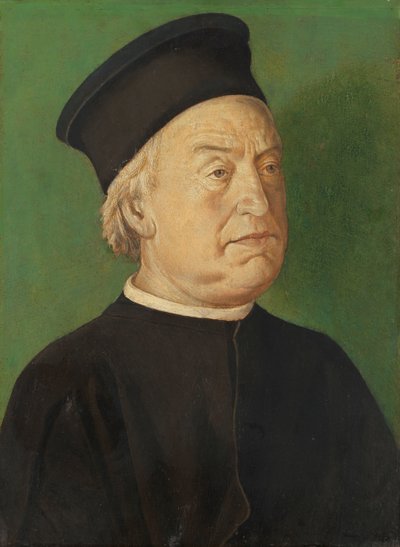 Porträtt av en man av Melozzo da Forlì (manner of)