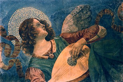 En ängel som spelar luta, 1400-talet av Melozzo da Forli