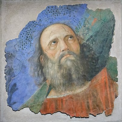 Apostelns huvud, ca 1480 (fresk) av Melozzo da Forli