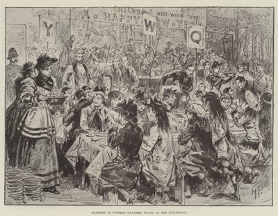 Bankett till femtonhundra waifs på Guildhall av Melton Prior