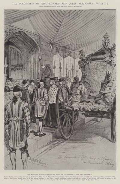 Kung Edwards och drottning Alexandras kröning, 9 augusti av Melton Prior