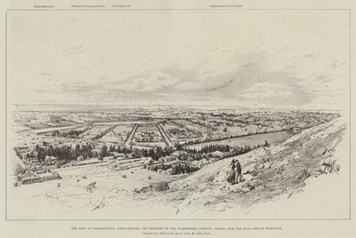 Staden Doornfontein, Johannesburg, Waterworks Company:s egendom, sett från High Service Reservoir av Melton Prior