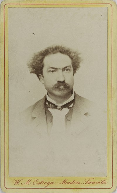 Porträtt av kompositören Robert Planquette 1848-1903, ca. 1880. av Menton . Photo studio W.M. Ostroga