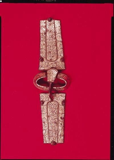 Bältesspänne, från kyrkogården i Escolives-Sainte-Camille, Yonne (silver) av Merovingian